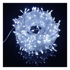 RYBIU IMPORT - Luces Decorativas de Navidad con 300 LED para Interior o Exterior Blanco Y+Ligas Regalo