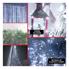 GENERICO - Luces LED Alambre Navideño de 8 Metros para Decoración Blanco