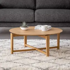 VENTITAS HOME - Mesa de Centro de Madera Olivetto