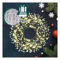ANIMALIA - Luces Lineales Amarillas de Navidad de 50m con Cable Verde para Iluminar Casa Y+Regalo Sticker