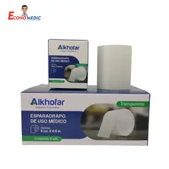 ALKHOFAR - ESPARADRAPO DE PLASTICO 5CM X 45M 6 UND