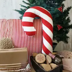 GENERICO - Cojin Navidad Baston Navideño45 cm Decoraline Home