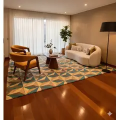 GENERICO - Sofá Curvo Lucia de 220 cm + 2 Butacas en Tela Antifluido + 4 cojines decorativos cuadrados