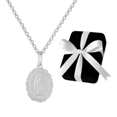 GENERICO - Collar Virgen De Guadalupe Plata 925 Regalo Bautizo