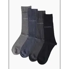 CALVIN KLEIN - MEDIAS MEN'S 4PK DRESS CREW CK