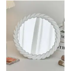 GENERICO - ESPEJO BLANCO REDONDO PEQUEÑO