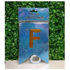 GENERICO - BANDERIN FELIZ CUMPLEAÑOS COLOR AZUL