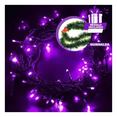 GENERICO - Luces Lila para Decorar Casa y Jardín de Navidad Y+Guirnalda Nav