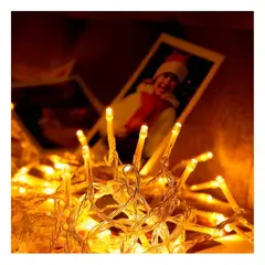 GENERICO - Luces Decorativas de Navidad con 300 LED para Interior o Exterior Amarillo Y+Ligas Regalo