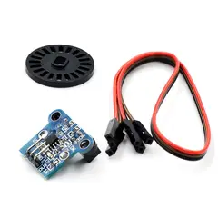 GENERICO - Módulo Sensor de Velocidad Óptico HC-020K con Disco Ranurado Medidor de RPM y Velocidad Electrónica