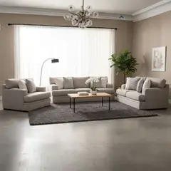 GENERICO - Juego de Sala Katty 3-2-1 en Tela Antifluido Chenille – Incluye 6 Cojines Decorativos de Regalo