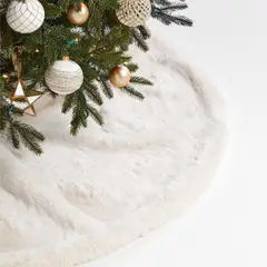 GENERICO - Faldón Pie para árbol navidad blanco nieve 1mt Decoraline Home