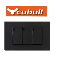 CUBULL - INTERRUPTOR TRIPLE COLOR NEGRO MARCA MODELO L2-009