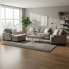 GENERICO - Juego de Sala Merco 3-2-1 en Tela Antifluido Chenille – Incluye 6 Cojines Decorativos de Regalo