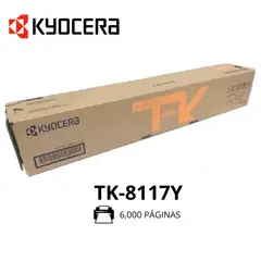 KYOCERA - TONER TK-8117Y ECOSYS M8124CIDN YELLOW 6,000 PÁGINAS