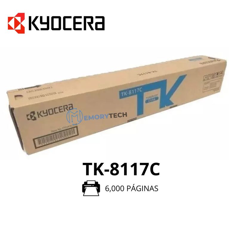 TONER TK-8117C ECOSYS M8124CIDN CYAN 6,000 PÁGINAS