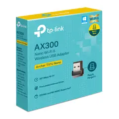 TP LINK - Adaptador Nano USB Wi-Fi 6 AX300 - Archer TX1U Nano