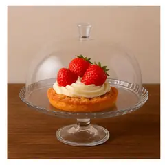 ICHIMATSU - PORTA TORTA DE ACRILICO CON TAPA 34 CM