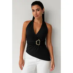 AMA OUTFITTERS - TOP HALTHER DE LICRA CON HEBILLA