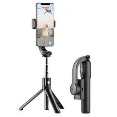 GENERICO - Palo Selfie Trípode y Estabilizador Gimbal 1 Eje Bluetooth con Control Remoto y Rotación Automática