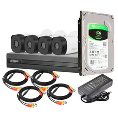 DAHUA - Kit Cámaras De Seguridad Kit-xvr4c8ch-1tb-il