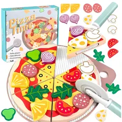 GENERICO - Juguete Didactico Set de Pizza de Madera