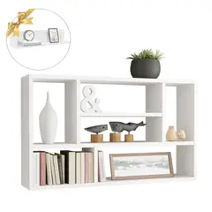 GENERICO - Repisa Flotante Melamina Cubo 100x60 + 1 Repisa Decorativa de Regalo