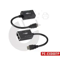 GENERICO - PE-EX0007P Extensor HDMI Vía Ethernet Transmisor y Receptor TrauTech 30mts