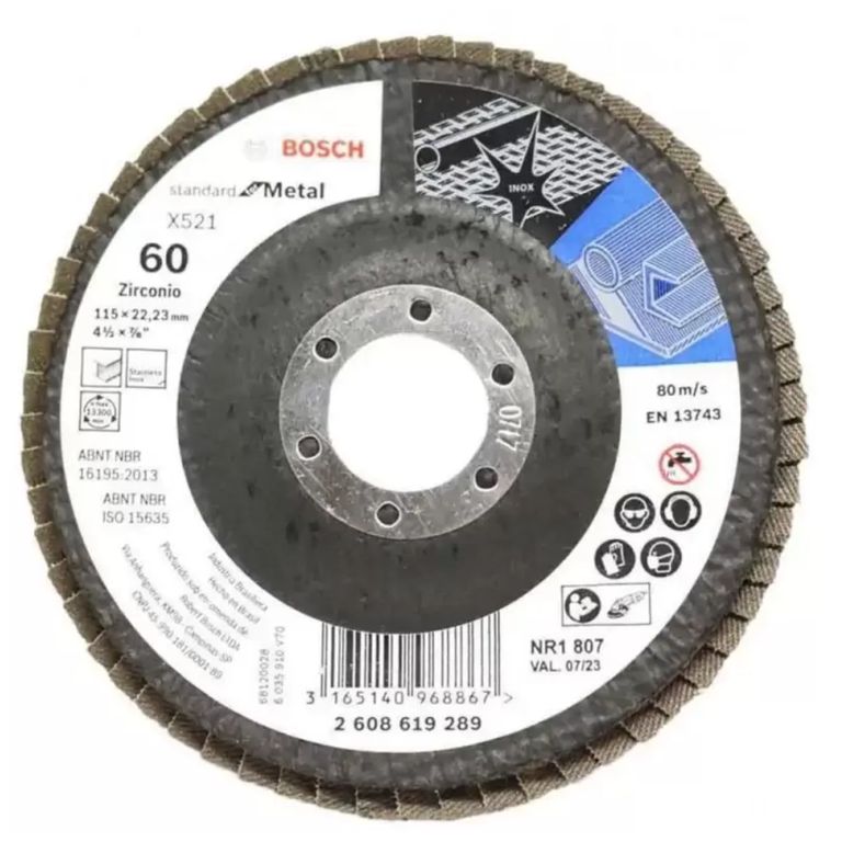 Disco Flap X521 4.1/2" Grano 60 - Gris