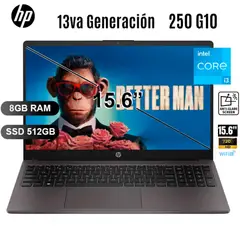 HP - Laptop 250 G10 Intel Core i3-1315U 8GB RAM 512GB SSD 15.6" HD Free Dos - A29CMLA