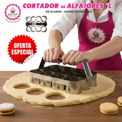 GENERICO - Cortador de Alfajores en Plancha de Acero con 12 anillos Tamaño L