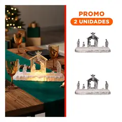RYBIU IMPORT - Pack2 Adorno Festivo de Acrilico para Decoracion Cristalino