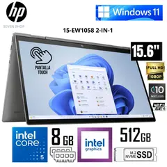 HP - Laptop Core I5-1335u Envy X360 15-ew1058 2-in-1 Pantalla 156 Fhd Ram 8gb Ssd 512gb