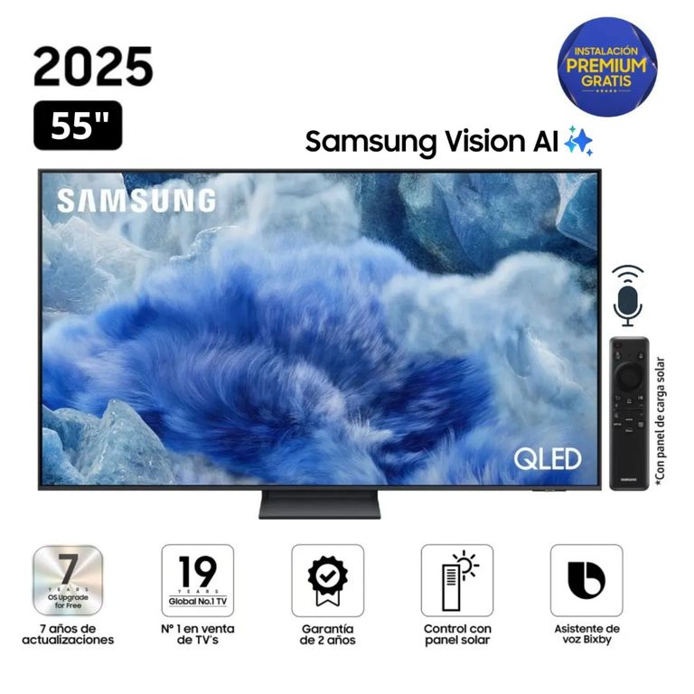 Televisor QLED 55" Visión AI Smart TV QN55Q8FAAGXPE - Nuevo 2025