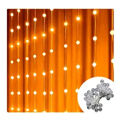 GENERICO - Cortina LED con Bombillas Ilumina tus espacios (3x1 metros)