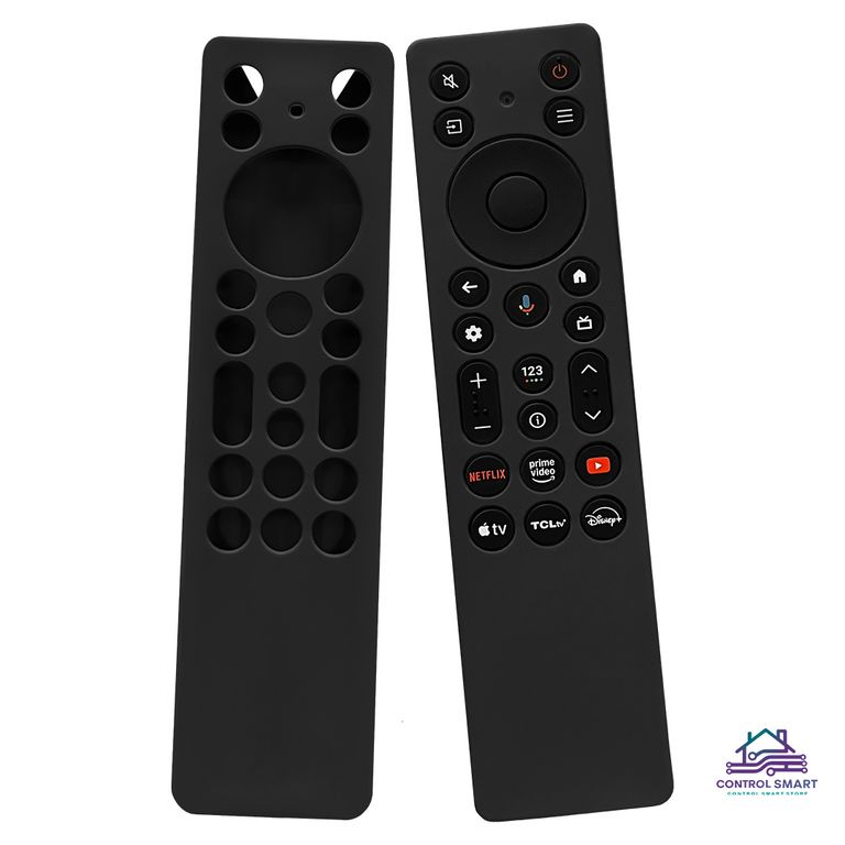 Funda Negra De Silicona Flexible Para Control Tcl Smart Tv Moderno 2025