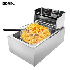 BOMA - Freidora Eléctrica 6L Smart -BROSTER- Silver