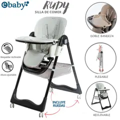 EBABY - Silla de Comer Rudy con llanta Blanco