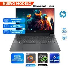 HP - Laptop Victus Gaming 15-fb2002la, AMD Ryzen 5 8645HS, 8GB DDR5, 512 SSD, 15.6 FULL HD IPS