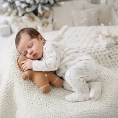 ECOBEBE - Enterizo Bebé Navidad Ginger Cookies 100% Algodón Orgánico