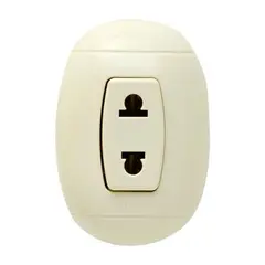 GENERICO - TOMACORRIENTE UNIVERSAL SIMPLE 16A-250V, 1 MÓD. OVAL ULTRA ELECTRI