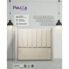 PAUZA - CABECERA PREMIUM LINEAL 1.5 PLZ BEIGE