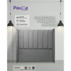 PAUZA - CABECERA PREMIUM LINEAL 2 PLZ GRIS