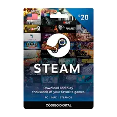 STEAM - Gift Card 20 código Digital
