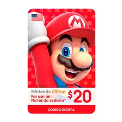 NINTENDO - Gift Card e-Shop 20 Código digital