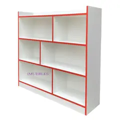 TEMEL - Organizador Rojo Escolar Librero estante Melamina 18MM