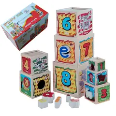 GENERICO - Juego Didáctico Cubos de Apilamiento y Encaje