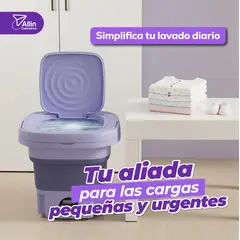 OEM - Mini Lavadora de Ropa Portátil Plegable - Purpura