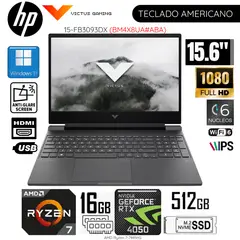 HP - Laptop Victus 15-FB3093DX AMD Ryzen 7-7445HS 16GB RAM 512GB SSD RTX 4050-6GB 15.6" FHD Win 11