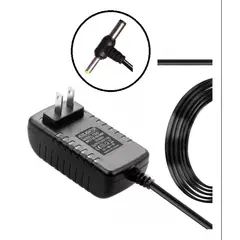 GENERICO - Cargador Adaptador 12v 2a Dos Puntas Corriente Universal Negro